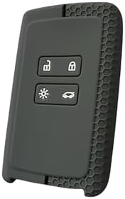 AutoHan Keys Renault Anahtar Koruma Kılıfı, Petek Desenli, Gri-Siyah, Clio 5, Megane 4, Captur, Kaleos, Kadjar ile Uyumlu