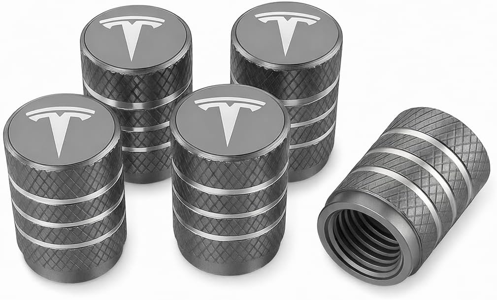 Model Y Juniper Uyumlu Alüminyum Sibop Kapak Seti (Gri Renk 4 Adet)