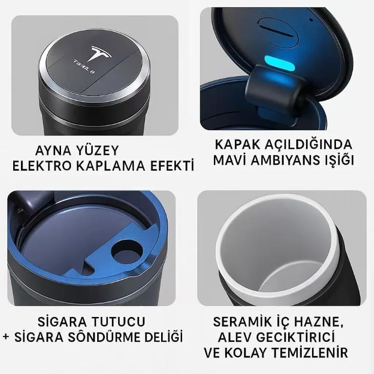 Alternative view of Model Y Juniper Araç İçi Küllük Yükseklik 125 mm