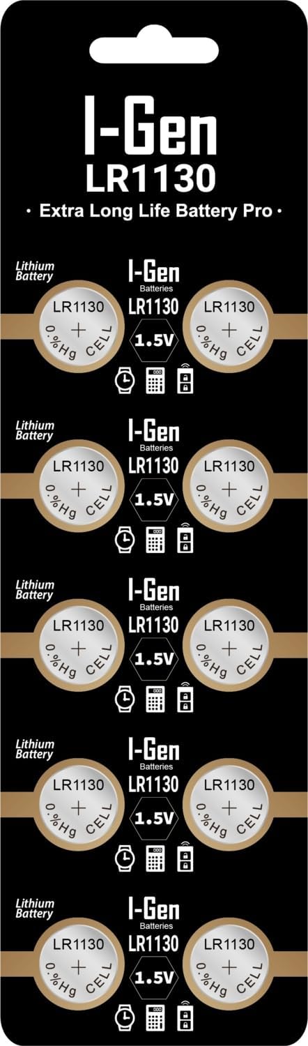 Alternative view of Batteries LR1130 1.5V Alkalin Düğme Pil (AG10, L1131, 389) 10'lu Paket