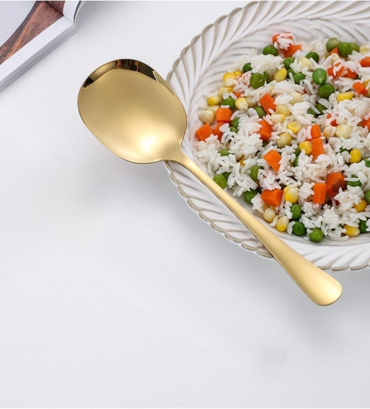 Profesyonel 21 cm Paslanmaz Çelik Servis Kaşığı – Yemek ve Salata Servisi İçin