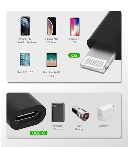 Lightning To USB Type C Dönüştürücü Adaptör x 2 Adet – IPhone & IPad Uyumlu/ 14'e Kadar Uyumlu