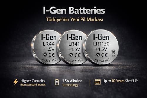 Alternative view of Batteries LR41 1.5V Alkalin Düğme Pil (AG3, G3, 192, L736) (10’lu Paket)