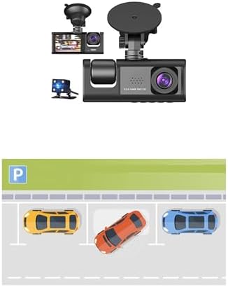 A98 BalckBox DVR WiFi Full HD 1080P 3 Kameralı Araç İçi Güvenlik Kamerası + Modu Kablosu Ön-Arka-İç Kayıt, DashCam