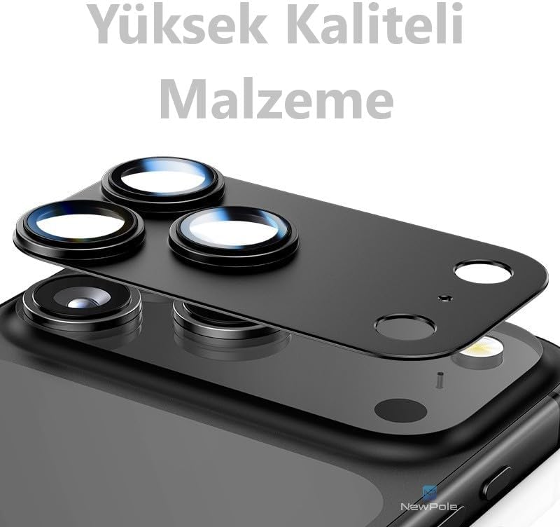 Alternative view of 17 Pro Max için Kamera Lens Koruyucu [Darbeye Dayanıklı] Alüminyum Lens Kamera Koruyucu Tam Kaplayan 17 Pro Max Lens Koruyucu (Titanyum Gümüş, 17 Pro Max)