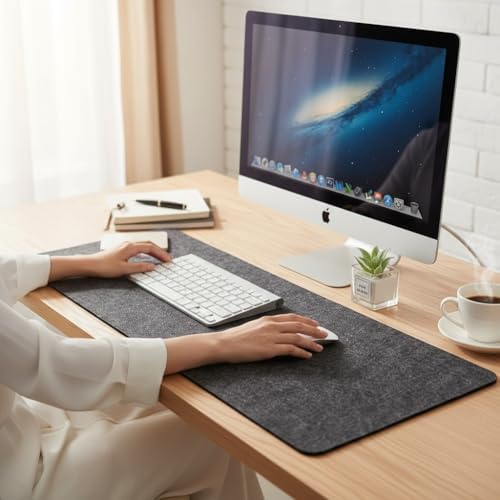 Alternative view of Keçe Bilgisayar Mouse Pedi 100x44 cm Renk Çalışma Masası Düzenleyici 3 mm Kalınlık Masa Üstü Düzenleyici Mat