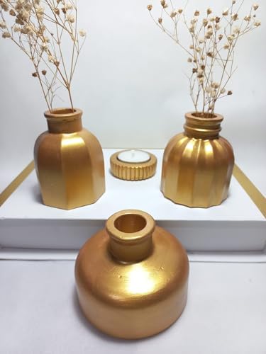 Modern Minimal Vazo Set 3'lü, Ev & Ofis Hediyelik, Dekoratif Obje, Beyaz