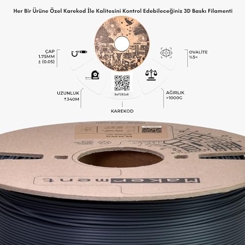 PLA PRO, 1.75mm 1kg 3D Yazıcı PLA Filament (Gri)