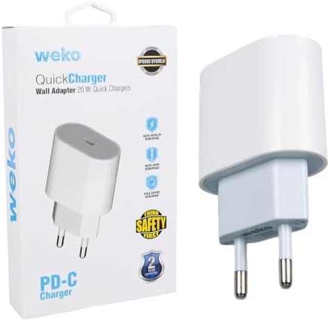 WEKO WK-26524 BEYAZ PD 20 WATT IPHONE TİP-C HIZLI ŞARJ BAŞLIĞI