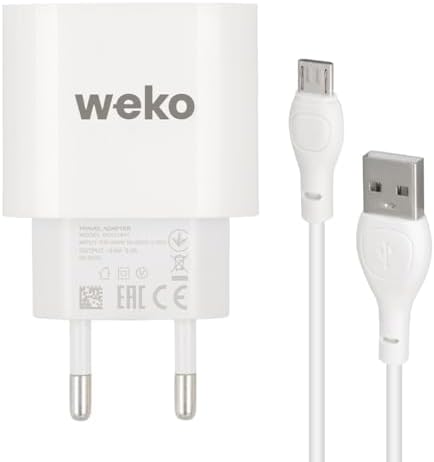 WEKO WK-21441 PDU QC 3.4 AMPER ŞARJ BAŞLIK ADAPTÖRÜ + 70 CM MICRO USB KABLO