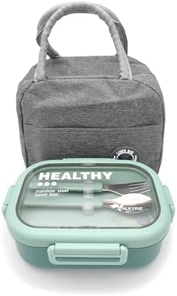 Alternative view of Isı Yalıtımlı Termal Çantalı Çelik Lunch Box – BPA’sız, Sızdırmaz, Çok Bölmeli Yemek Kabı Su Yeşili