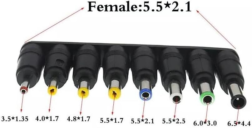 Alternative view of 8in1 5.5 * 2.1-2.5mm Adaptör Dc Uç Çevirici Set Konnektör Başlık