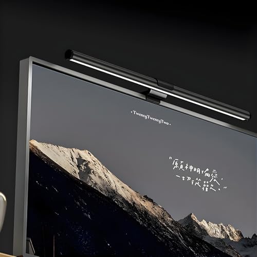 51cm LED Monitör Işık Çubuğu, Ayarlanabilir Renk Sıcaklığı ve Parlaklığı, Uzaktan Kumandalı, Dimmer Kontrollü, USB Kablolu Çalışır, Göz Yormayan, Alüminyum Alaşım, P3E-PLUS, Siyah