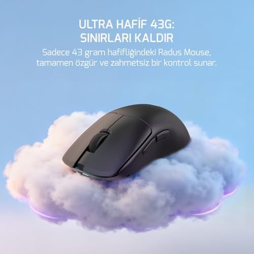 Alternative view of 12.000DPI Triple Mode (Kablolu/Bluetooth/2.4G) Siyah Gaming Mouse