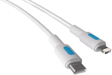 Alternative view of Type C-Lightning 27Watt PD Hızlı Şarj Kablosu (Beyaz + Mavi/Beyaz Uç) (120 CM)
