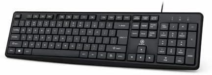 Alternative view of YK USB Kablolu Klavye, 104 Tuş, Full Size, Numerik Tuş Takımlı, Siyah