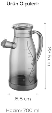 Alternative view of Yağlık Sirkelik Şeffaf Sosluk 700ml, BPA İçermez, Bulaşık Makinesine Uygun, Gıdayla Temas Uygun yağdanlık, Kapaklı Ağız, 22.5cm Yükseklik (1, ŞEFFAF)