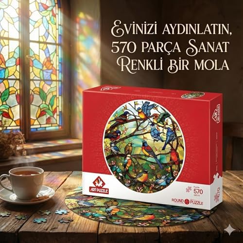 Alternative view of Vitray Orman Korosu 570 Parça Round Puzzle