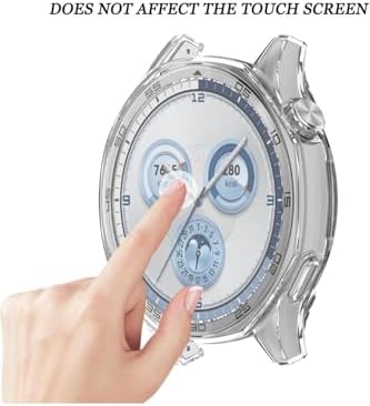 - ile uyumlu GT 5 Pro 46mm 2li Set Silikon Parlak Renkli Ekran Koruyuculu Kasa Koruyucu (42mm Değild - Çok Renkli