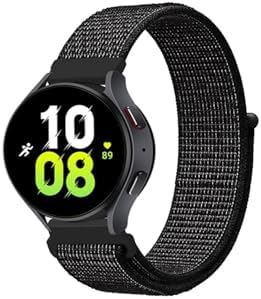 - Gear S3 (22MM) Kordon Hasır Kordon Siyah-beyaz -noktalı-no21