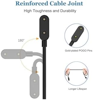 Alternative view of - Fit 2/3/4/4 Pro Band 9 8 7 6 ile uyumlu Akıllı Saat Usb Şarj Kablosu - Beyaz 1