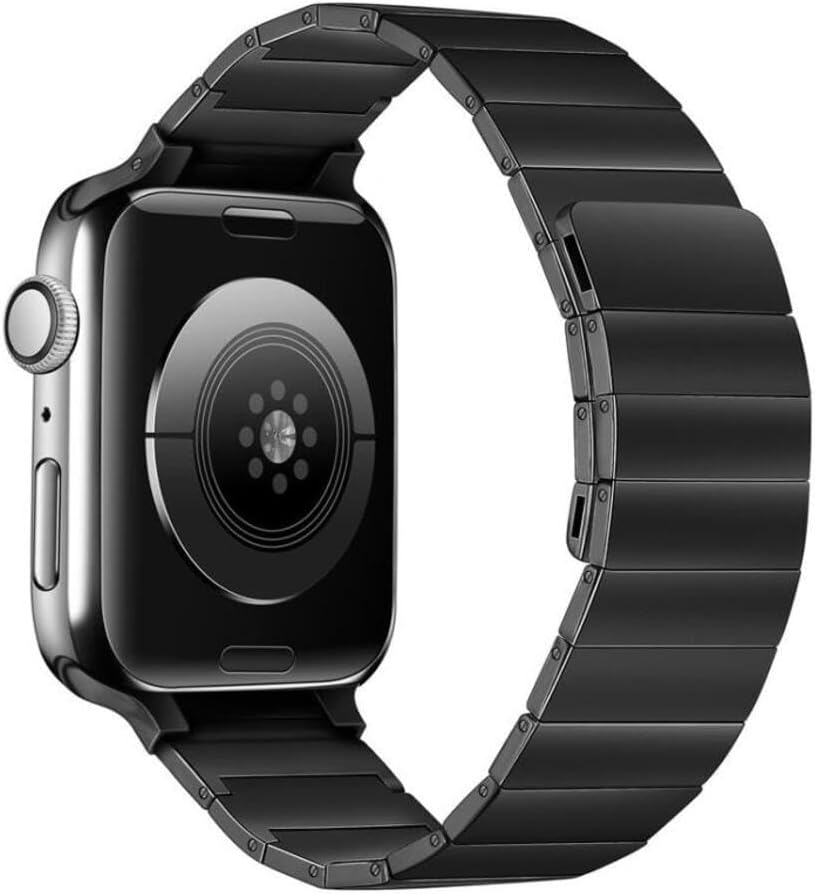 - ile uyumlu 44/45/46/49mm Kordon Mıknatıslı Baklalı Metal Kordon 2/3/4/5/6/se/7/8/9/10/11/ultra