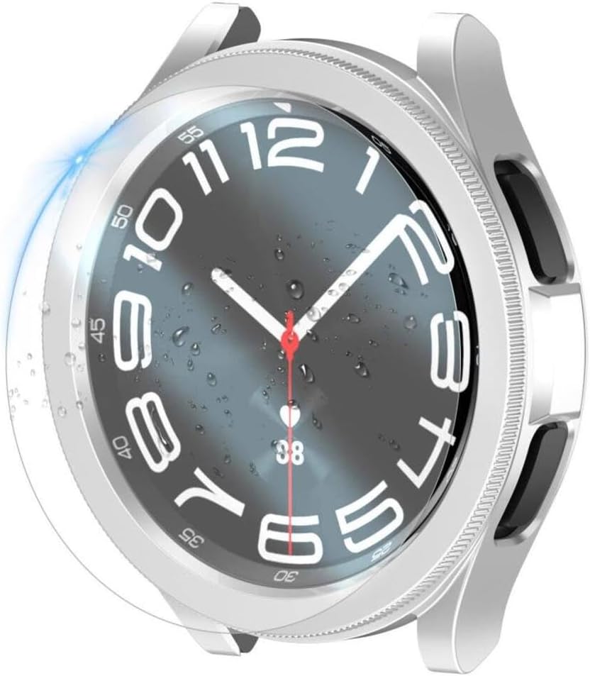 - ile uyumlu Galaxy 6 43mm Sert PC Kasa ve Ekran Koruyucu 29 - Beyaz