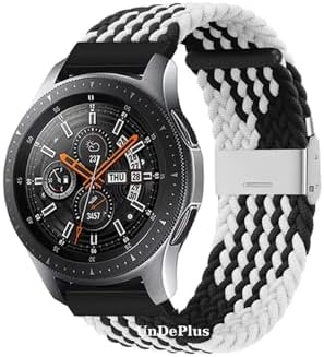 Alternative view of - Haylou Solar Ls05 ile uyumlu Galaxy Gear S3 3 45mm 46mm Kordon Metal Klipsli Örgü - Siyah