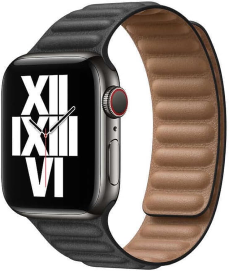 - ile uyumlu 44 45 49 Mm Se 7 8 9 Ultra 1/2 Kordon Baklalı Deri Kordon Beyaz