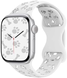 - ile uyumlu 44/45/46/49mm Kordon Kabartmalı Kiraz Silikon Kordon 2/3/4/5/6/se/7/8/9/10/11/ultr - Beyaz 2