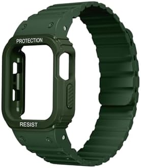 - ile uyumlu 10/11 Serisi 46mm Kordon Defens Kasa Koruyuculu Silikon Band 142