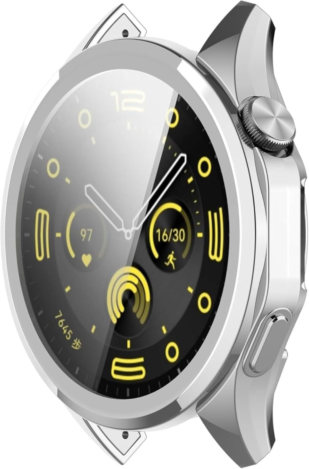 - ile uyumlu GT 6 Pro 46mm Silikon Parlak Renkli Ekran Koruyuculu Kasa Koruyucu (42mm Değildir)