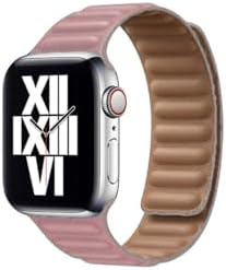 - ile uyumlu 44 45 49 Mm Se 7 8 9 Ultra 1/2 Kordon Baklalı Deri Kordon