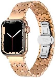 - ile uyumlu 44/45/46/49mm Kordon Zikzak Dizayn Metal Kordon 86 2/3/4/5/6/se/7/8/9/10/11/ultra
