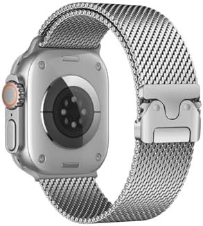 - ile uyumlu 10 Serisi 42mm - 38/40/41mm Kordon Titanyum Kelebek Klipsli Milano Loop 121