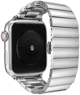 - ile uyumlu 42mm 44mm 45mm 49mm 1/2/3/4/5/6/se/se2/7/8/9/ultra 1/2 Metal Katlamalı Klipsli Kordon