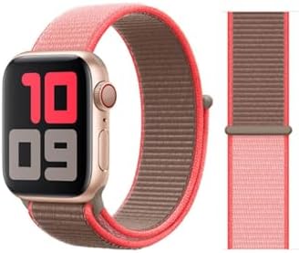 - 42mm ile Uyumlu KRD-03 Hasır Kordon 56-Neon Pink 1