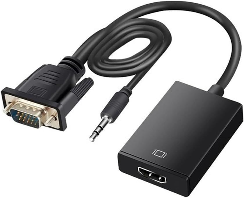 VGA to HDMI Çevirici Adaptör 3.5 Mm Ses Girişli