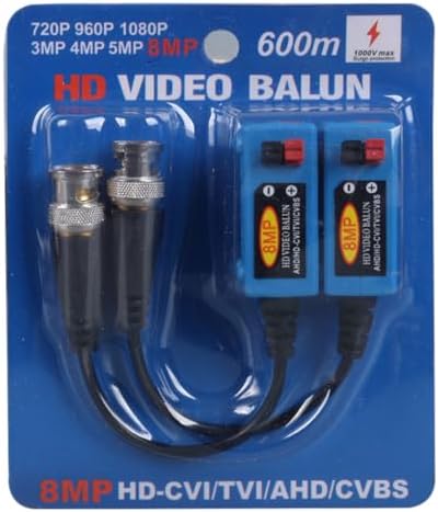 8MP MAX 600 Metre HD-TVI/CVI/AHD/CVBS HD Video Balun
