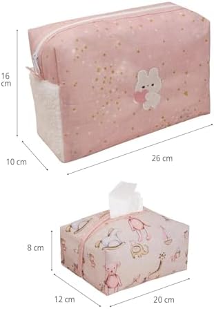 Alternative view of Baby Pembe İkili Çanta Düzenleyici – Islak Mendil Ve Bebek Aksesuarları İçin Pratik Organizer