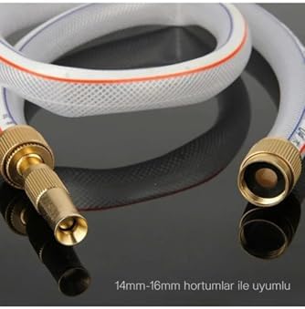 Usin Basınçlı- Şemsiye Modlu Bahçe Sulama Oto Yıkama Tazyikli Su Püskürtme Yüksek Basınçlı Hortum Aparatı