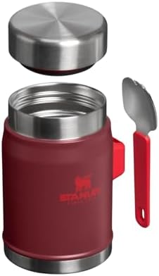 Klasik Paslanmaz Çelik Yemek Termosu Kaşıklı 0,40 LT - Cranberry