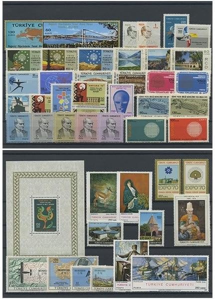 Alternative view of PULKO HistorY 1970 Türkiye Cumhuriyeti Pul Koleksiyonu 1990 Yıl Seti