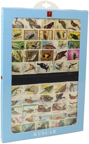 Alternative view of PULKO HistorY 1970 Su Kuşları Animals Water Birds 50 Çeşit Damgalı Pul Koleksiyonu