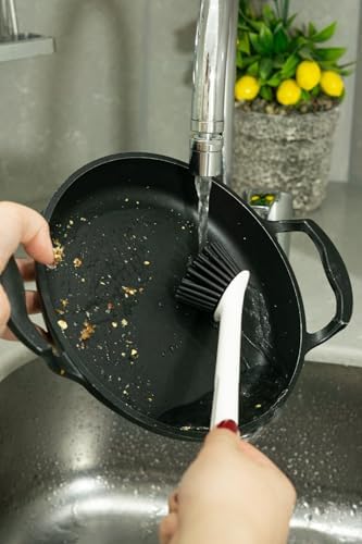 2 Adet Vantuzlu Mutfak Banyo Tezgah Üstü Silikon Bulaşık Yıkama Lavabo Temizleme Tezgah Fırçası