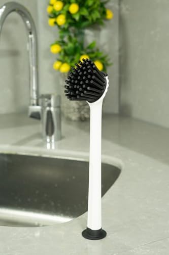 Alternative view of 2 Adet Vantuzlu Mutfak Banyo Tezgah Üstü Silikon Bulaşık Yıkama Lavabo Temizleme Tezgah Fırçası