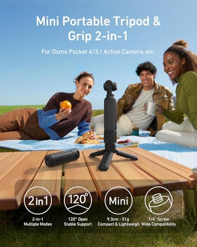 Alternative view of Mini & Grip, Osmo 3 için Mini, Evrensel 1/4'' Bağlantı ile Geniş Uyumluluk