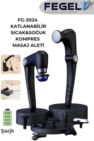 FEGEL FG-2024 Profesyonel Katlanabilir & Soğuk Masaj Aleti (Siyah)