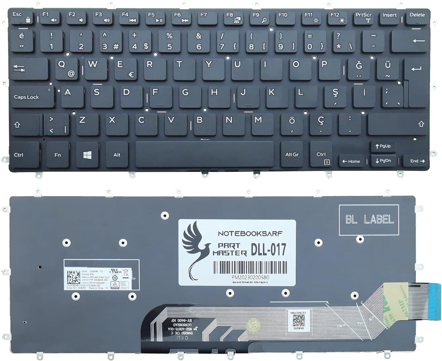Alternative view of Vostro 3491 Tkn34Rks91C01 Notebook İle Uyumlu Klavye, Siyah