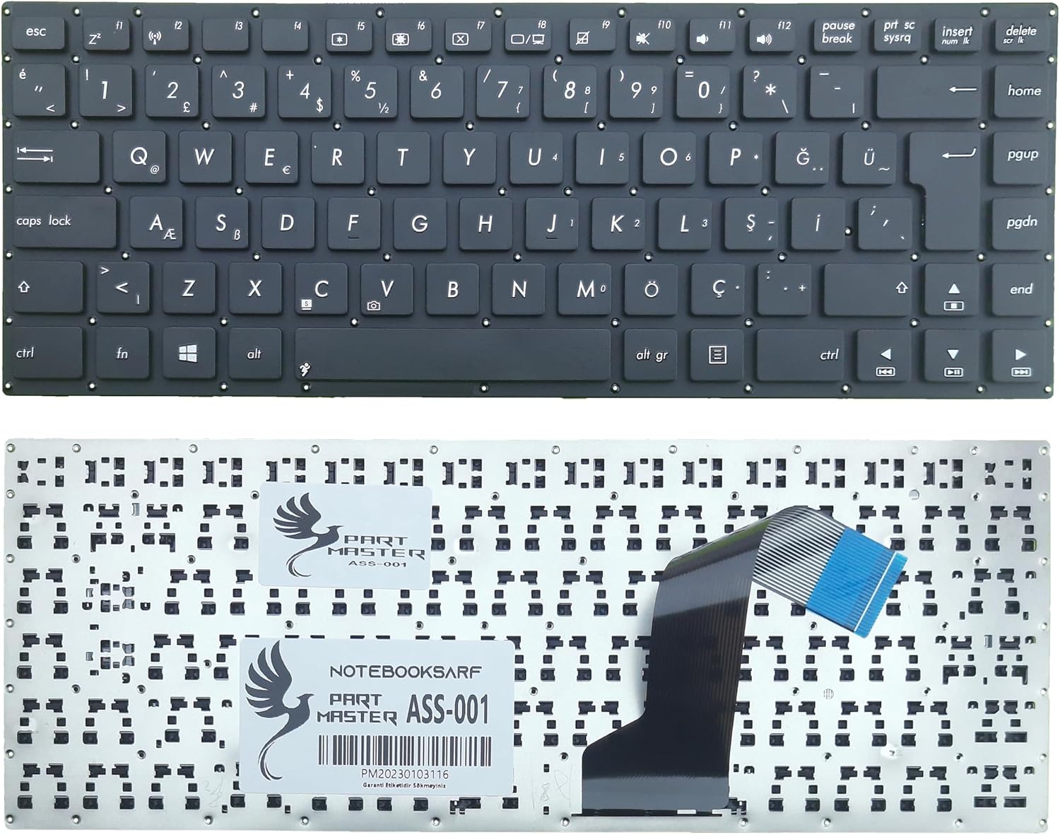 Asus A46Sv-Wx039D Notebook İle Uyumlu Klavye, Siyah